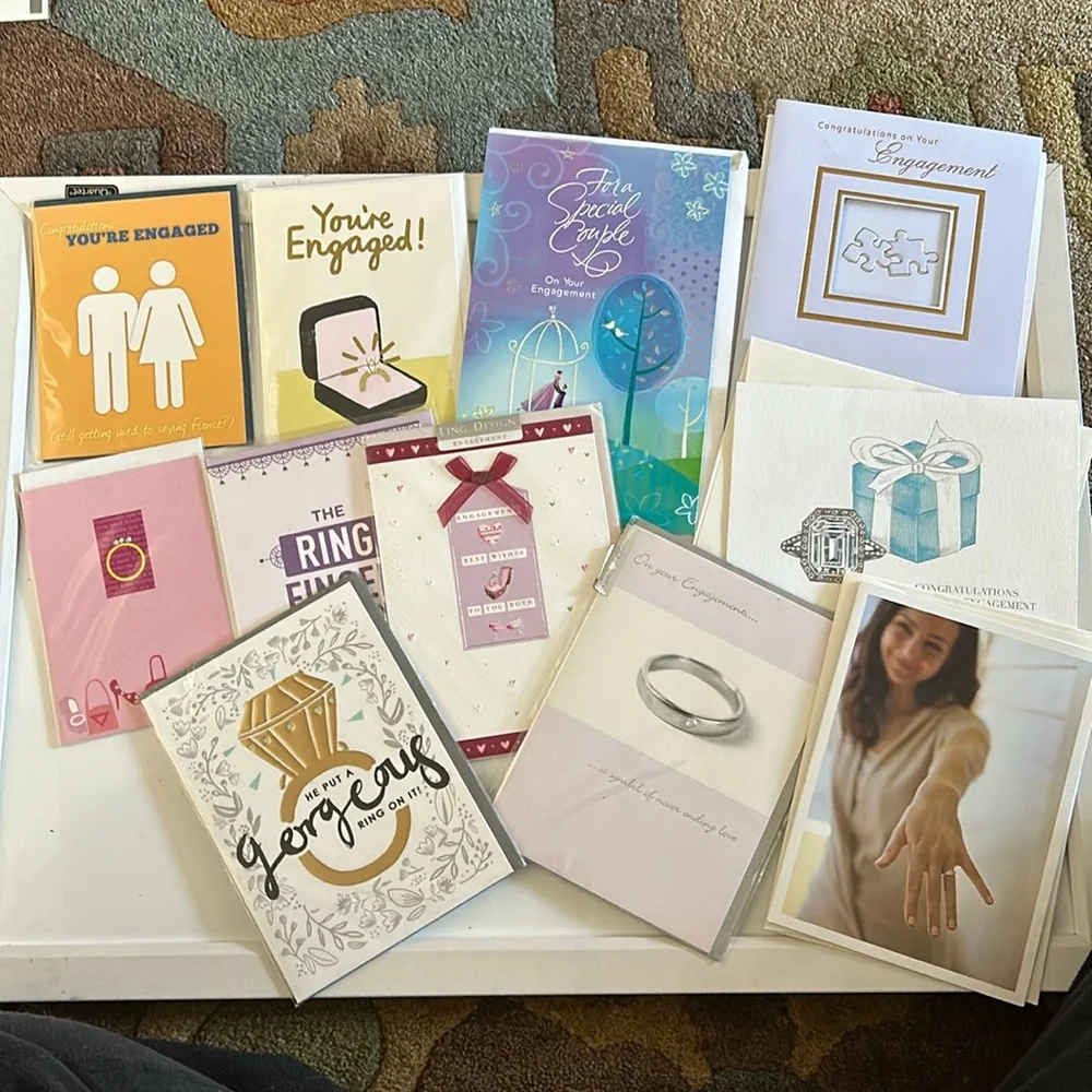 Lot of 11 engagement Themed Cards (Bundle‎ of 11 cards / new) 💍
